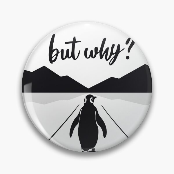 Item preview, But Why? – Minimalist Penguin Illustration designed and sold by BrightNook.