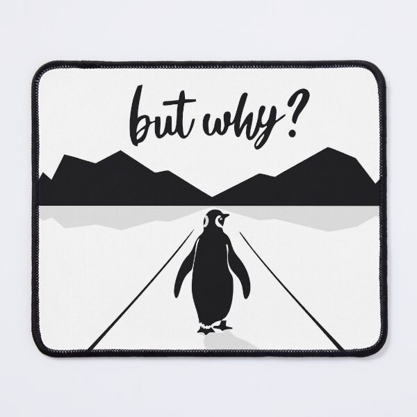Item preview, But Why? – Minimalist Penguin Illustration designed and sold by BrightNook.