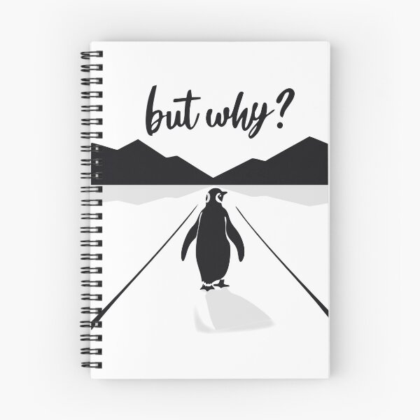 Item preview, But Why? – Minimalist Penguin Illustration designed and sold by BrightNook.
