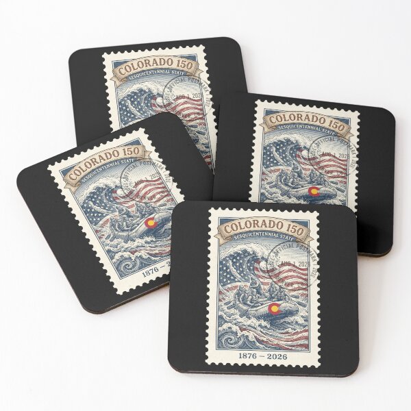 Item preview, Colorado Whitewater Rafting 150th - Adventure River Stamp designed and sold by G350.