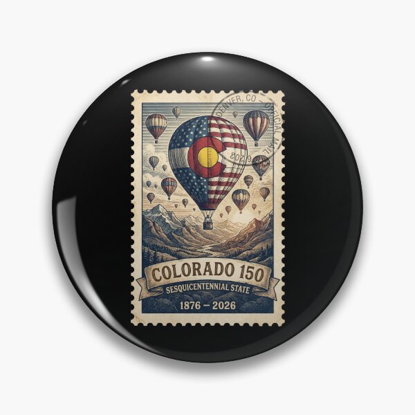 Item preview, Colorado Hot Air Balloon 150th - Vintage Sky Stamp designed and sold by G350.