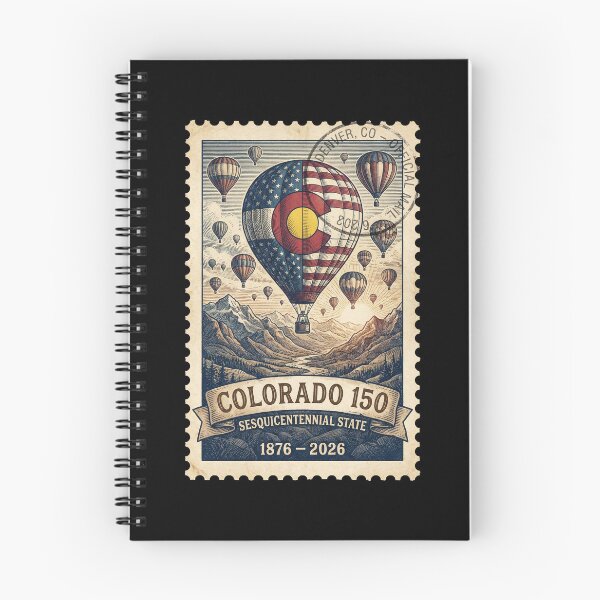 Item preview, Colorado Hot Air Balloon 150th - Vintage Sky Stamp designed and sold by G350.