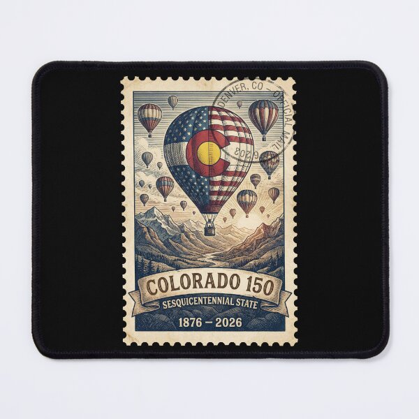 Item preview, Colorado Hot Air Balloon 150th - Vintage Sky Stamp designed and sold by G350.
