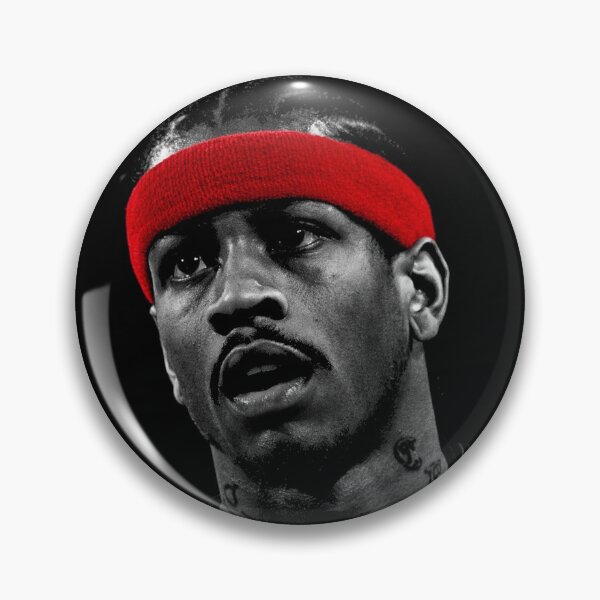 Item preview, Allen Iverson Game Face – Red Headband Era Grit in Monochrome Drama designed and sold by TheArtOfCar.