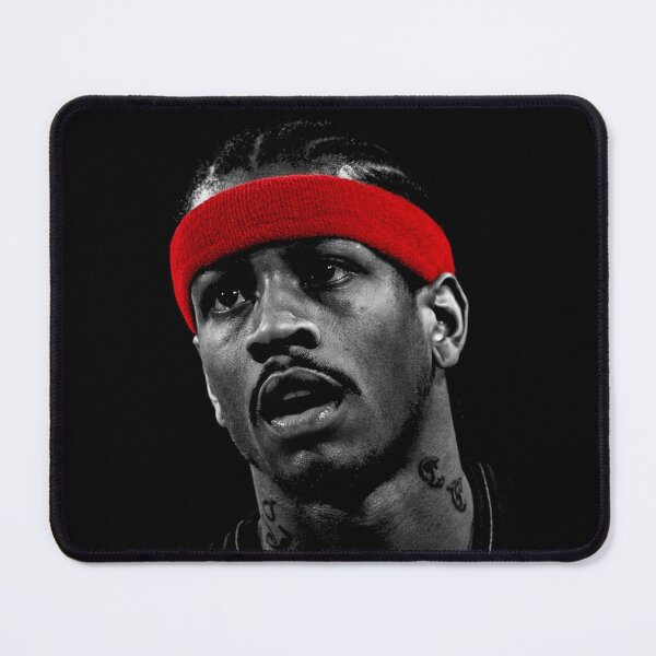 Item preview, Allen Iverson Game Face – Red Headband Era Grit in Monochrome Drama designed and sold by TheArtOfCar.