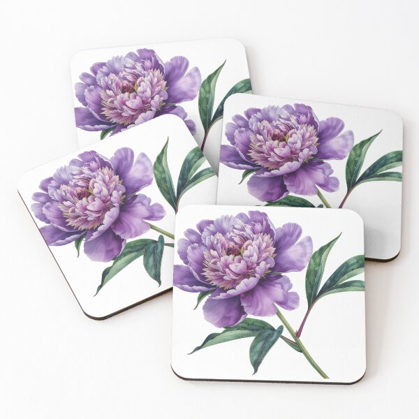 Item preview, Purple Peony Botanical Illustration designed and sold by Rutvain.