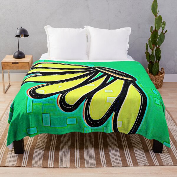 Item preview, "Stylized Yellow Flower with Red Glow on Green" designed and sold by nighttime1990.