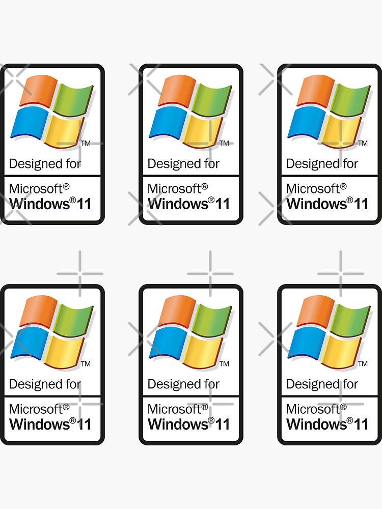 Microsoft Windows 11 Label Set of 6