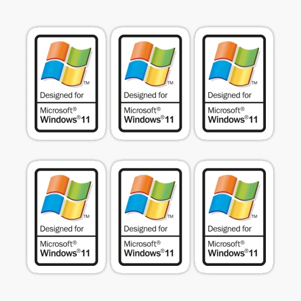 Microsoft Windows 11 Label Set of 6