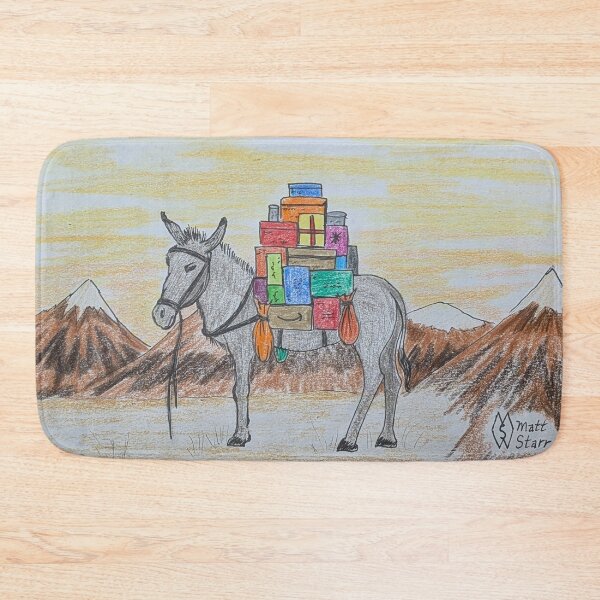 Item preview, Donkey carrying a load designed and sold by Matt Starr Fine Art .