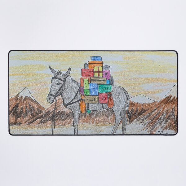 Item preview, Donkey carrying a load designed and sold by Matt Starr Fine Art .