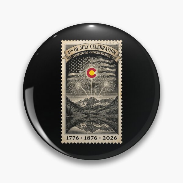 Item preview, Colorado 4th of July 2026 - Fireworks & Maroon Bells Stamp designed and sold by G350.