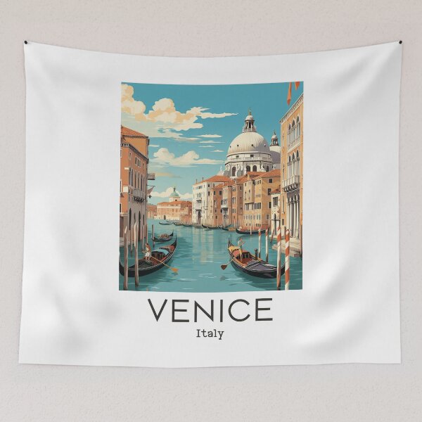 Item preview, A Vintage Travel Illustration of Venice - Italy designed and sold by GoodOldVintage.