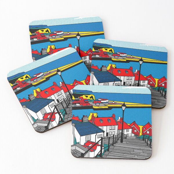Item preview, Whitby Abbey Steps Pop Art - 199 Steps Graphic Print designed and sold by VistaPainterArt.
