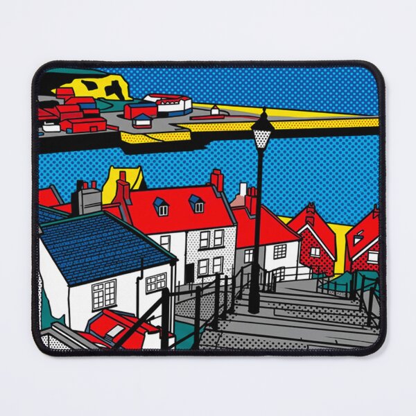 Item preview, Whitby Abbey Steps Pop Art - 199 Steps Graphic Print designed and sold by VistaPainterArt.