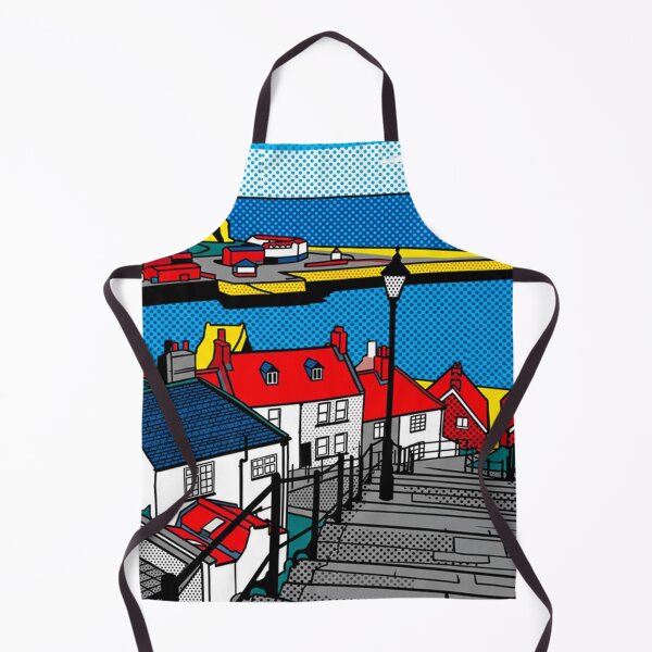 Item preview, Whitby Abbey Steps Pop Art - 199 Steps Graphic Print designed and sold by VistaPainterArt.