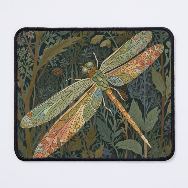 Item preview, Vintage dragonfly with Summer botanicals designed and sold by hollycooper.