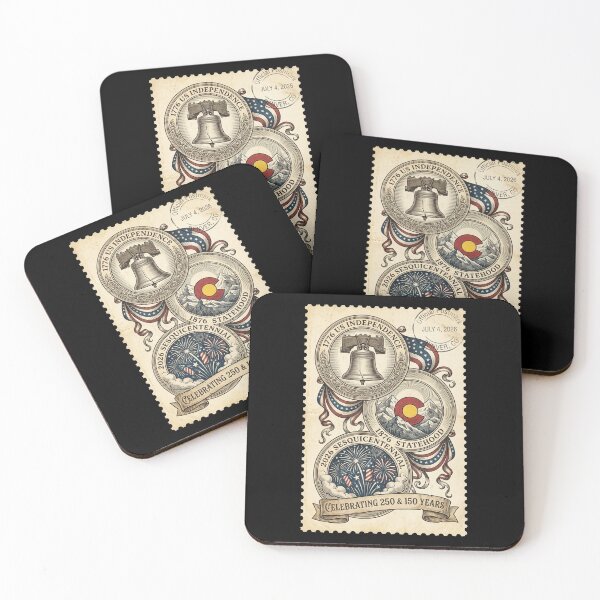 Item preview, Colorado & USA 2026 Celebration - Double Anniversary Stamp designed and sold by G350.