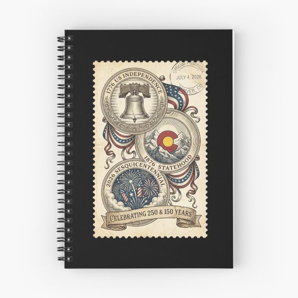 Item preview, Colorado & USA 2026 Celebration - Double Anniversary Stamp designed and sold by G350.