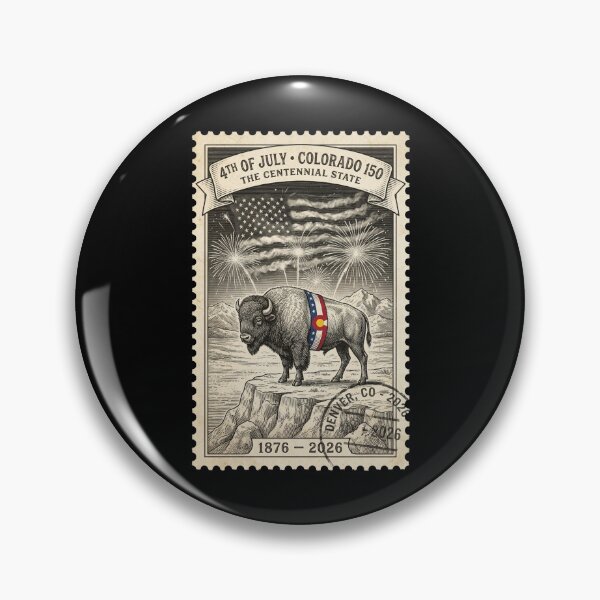 Item preview, Colorado Bison 150th Anniversary - Patriotic Buffalo Stamp designed and sold by G350.
