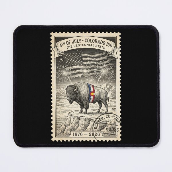 Item preview, Colorado Bison 150th Anniversary - Patriotic Buffalo Stamp designed and sold by G350.