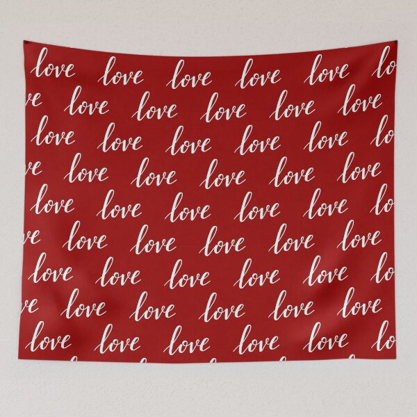 Item preview, Valentine Love typography pattern designed and sold by BuxomBabe21.