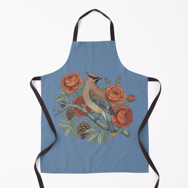 Item preview, Cedar Waxwing On Rose Branch Bird Lovers Design designed and sold by BirdsnStuff.