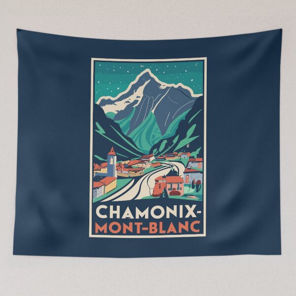 Item preview, A Vintage Travel Art of Chamonix-Mont-Blanc - France  designed and sold by GoodOldVintage.