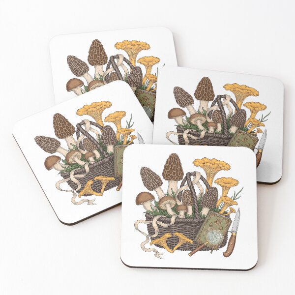 Item preview, Vintage Botanical Mushroom Foraging Basket designed and sold by SholoStudio.