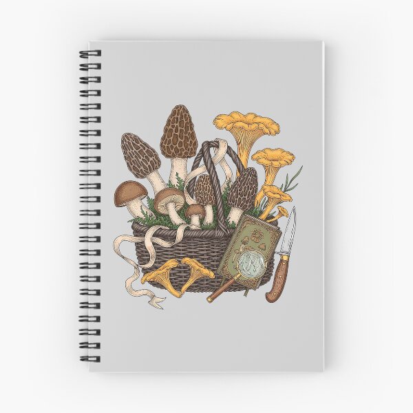 Item preview, Vintage Botanical Mushroom Foraging Basket designed and sold by SholoStudio.