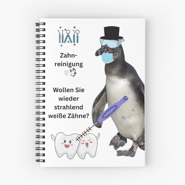 Item preview, Penguin at the dentist – Funny teeth cleaning design for dental practice & practice team designed and sold by Katja LebenFreude.