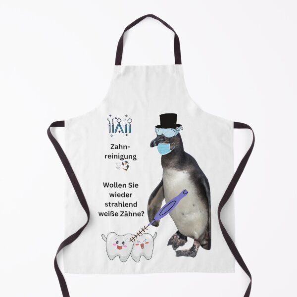 Item preview, Penguin at the dentist – Funny teeth cleaning design for dental practice & practice team designed and sold by Katja LebenFreude.