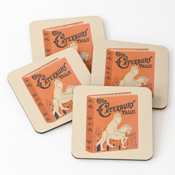 Item preview, The Caterbury Tails | Bookish Cat Pun, Classic Literature Pun With Cats, Bookish Gifts, Chaucer The Canterbury Tales designed and sold by Carrie Cantwell Art.