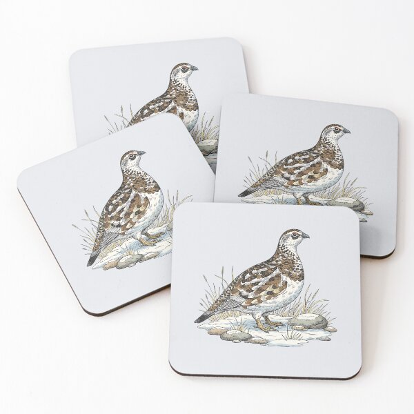 Item preview, Vintage Winter Ptarmigan in Wildlife Style designed and sold by BirdsnStuff.