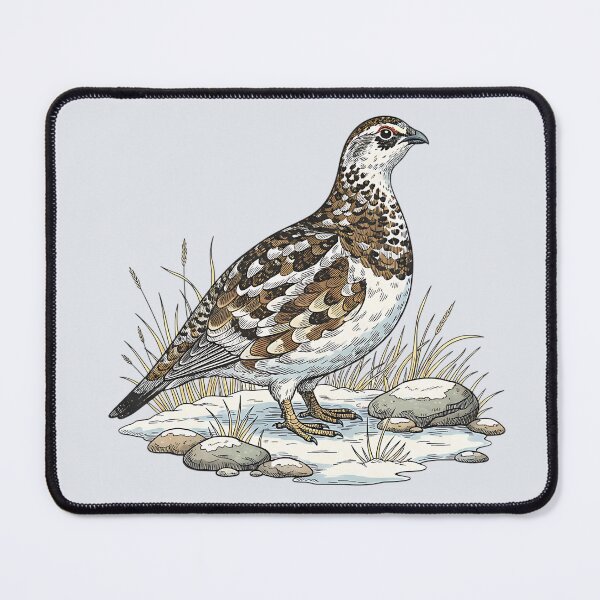 Item preview, Vintage Winter Ptarmigan in Wildlife Style designed and sold by BirdsnStuff.