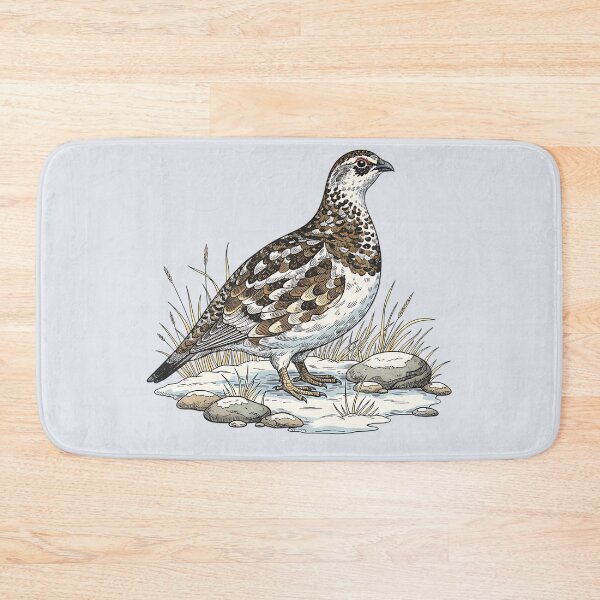 Item preview, Vintage Winter Ptarmigan in Wildlife Style designed and sold by BirdsnStuff.
