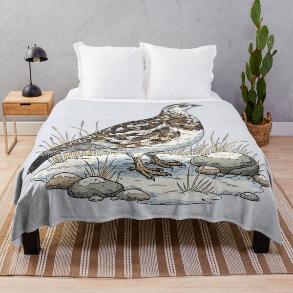 Item preview, Vintage Winter Ptarmigan in Wildlife Style designed and sold by BirdsnStuff.