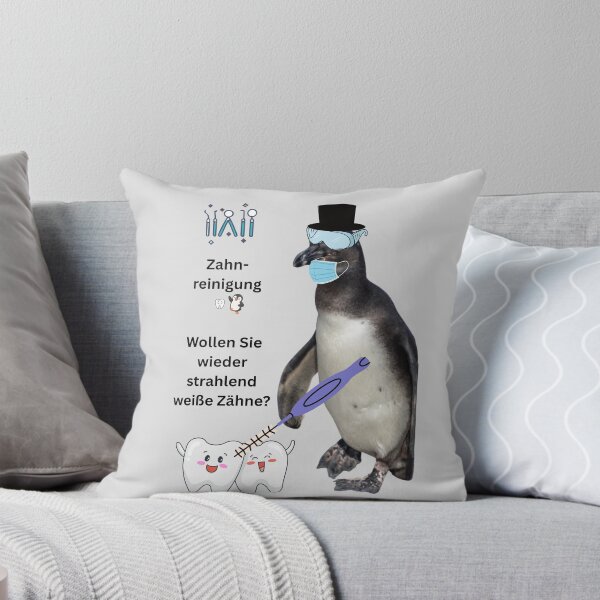 Item preview, Penguin at the dentist – Funny teeth cleaning design for dental practice & practice team designed and sold by Katja LebenFreude.