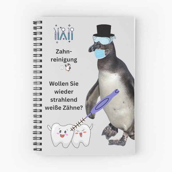 Item preview, Penguin at the dentist – Funny teeth cleaning design for dental practice & practice team designed and sold by Katja LebenFreude.