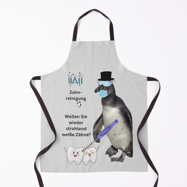 Item preview, Penguin at the dentist – Funny teeth cleaning design for dental practice & practice team designed and sold by Katja LebenFreude.