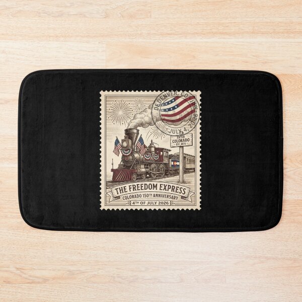 Item preview, Freedom Express Colorado 150 - Vintage Patriotic Train Stamp designed and sold by G350.