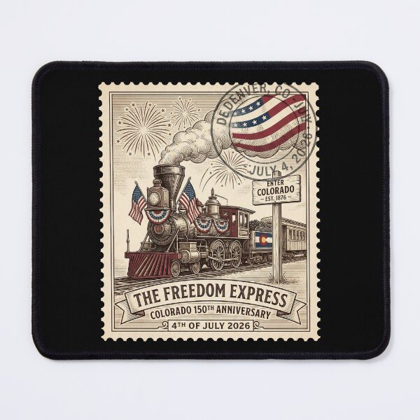 Item preview, Freedom Express Colorado 150 - Vintage Patriotic Train Stamp designed and sold by G350.