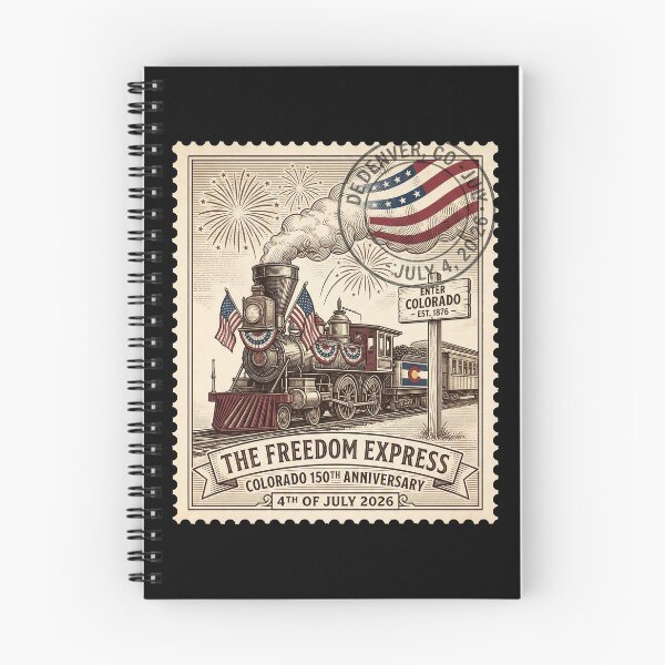Item preview, Freedom Express Colorado 150 - Vintage Patriotic Train Stamp designed and sold by G350.