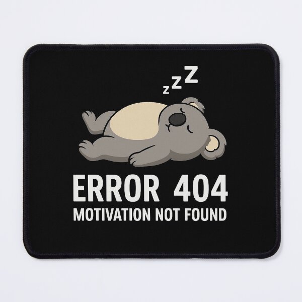 Item preview, Lazy Koala Sleeping - Error 404 Motivation Not Found  designed and sold by MesWorlds.