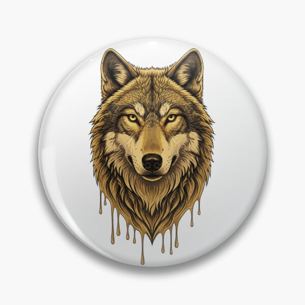 Item preview, Liquid Gold Wolf: Molten Alpha Luxury Tee designed and sold by Blue Bird  Designs.