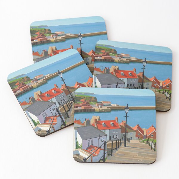 Item preview, The 199 Steps Whitby - Traditional Fine Art Landscape designed and sold by VistaPainterArt.