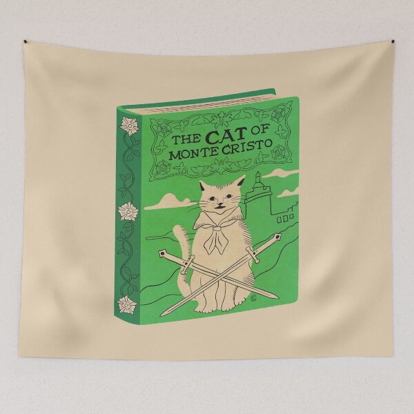Item preview, The Cat of Monte Cristo | Bookish Cat Pun, Classic Literature Pun With Cats, Bookish Gifts, The Count of Monte Cristo designed and sold by Carrie Cantwell Art.