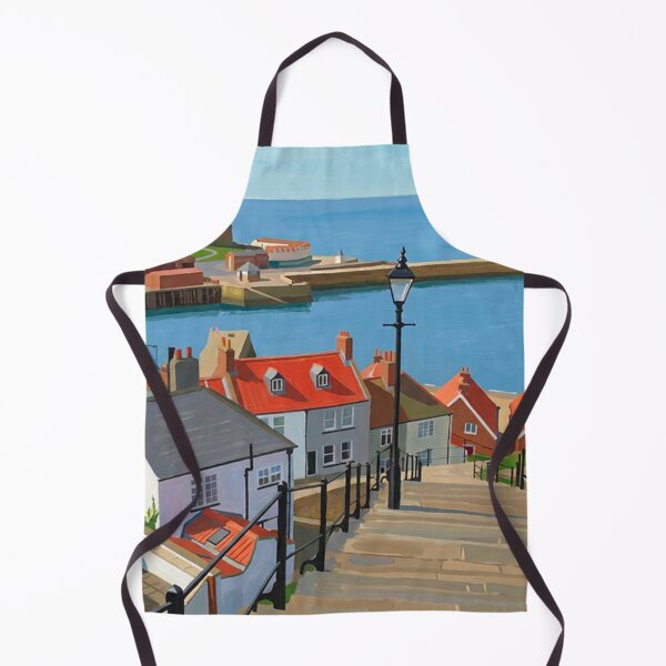 Item preview, The 199 Steps Whitby - Traditional Fine Art Landscape designed and sold by VistaPainterArt.