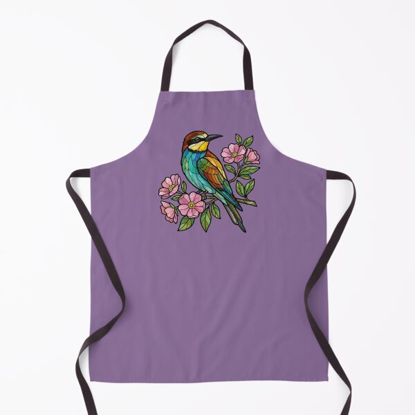 Item preview, Stained Glass European Bee Eater with Blossoms designed and sold by BirdsnStuff.