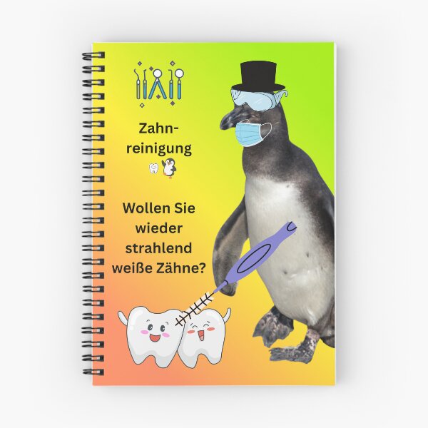 Item preview, Penguin at the dentist – Funny teeth cleaning design for dental practice & practice team designed and sold by Katja LebenFreude.